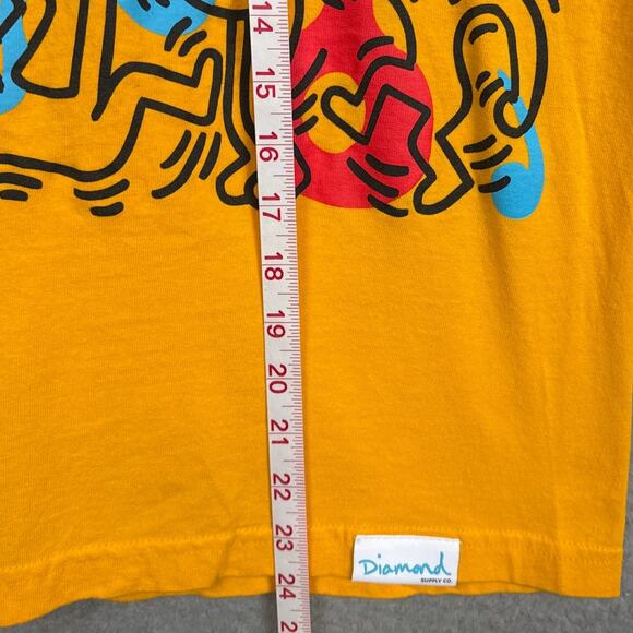 Keith Haring Long sleeve Tee Mustard Size S Diamond Supply Co Rhythm and Motion - Picture 5 of 7